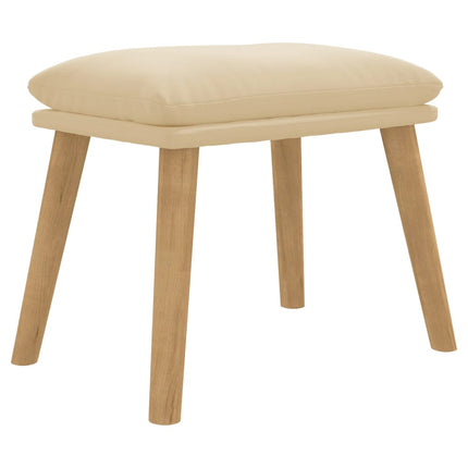 Fotpall gräddvit 45x29,5x35 cm sammet