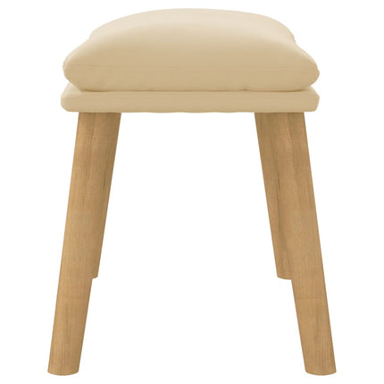 Fotpall gräddvit 45x29,5x35 cm sammet