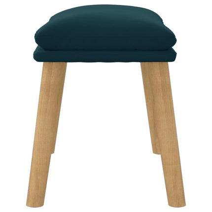 Fotpall blå 45x29,5x35 cm sammet