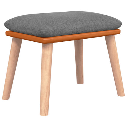 Fotpall ljusgrå 45x29,5x35 cm tyg och konstläder