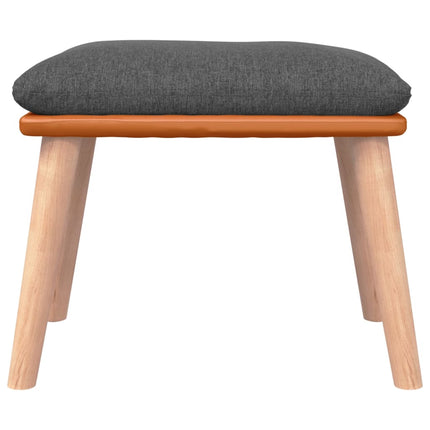 Fotpall mörkgrå 45x29,5x35 cm tyg och konstläder
