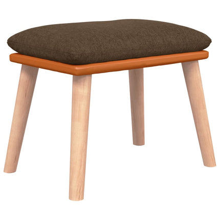 Fotpall brun 45x29,5x35 cm tyg och konstläder