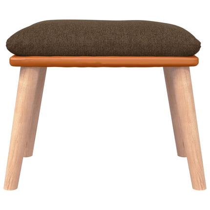 Fotpall brun 45x29,5x35 cm tyg och konstläder