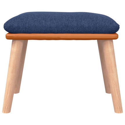Fotpall blå 45x29,5x35 cm tyg och konstläder