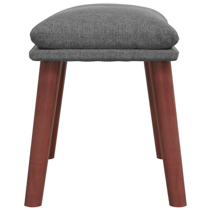 Fotpall ljusgrå 45x29,5x35 cm tyg