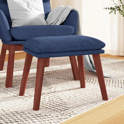 Fotpall blå 45x29,5x35 cm tyg