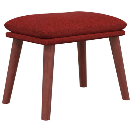 Fotpall vinröd 45x29,5x35 cm tyg