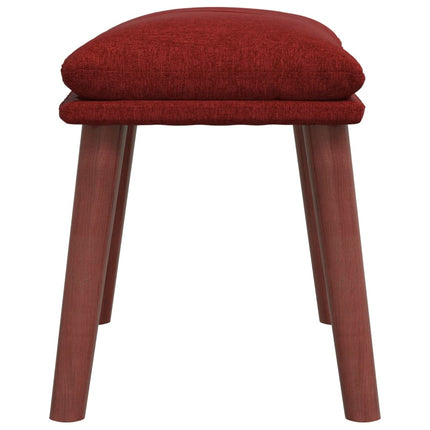Fotpall vinröd 45x29,5x35 cm tyg