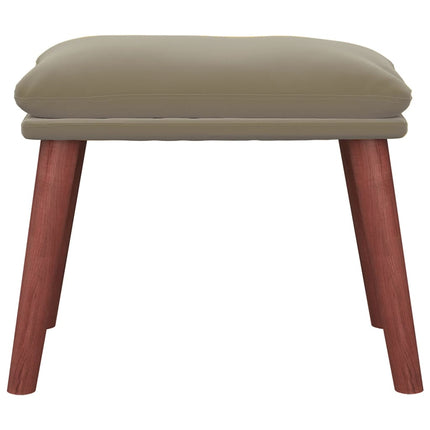 Fotpall ljusgrå 45x29,5x35 cm sammet