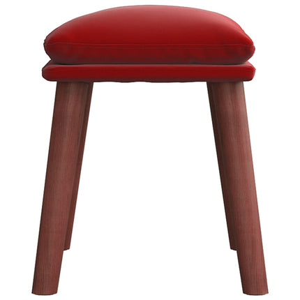Fotpall vinröd 45x29,5x35 cm sammet