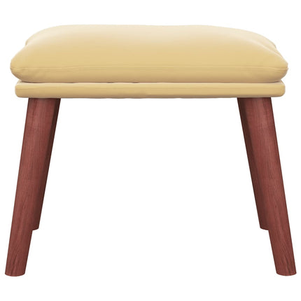 Fotpall gräddvit 45x29,5x35 cm sammet