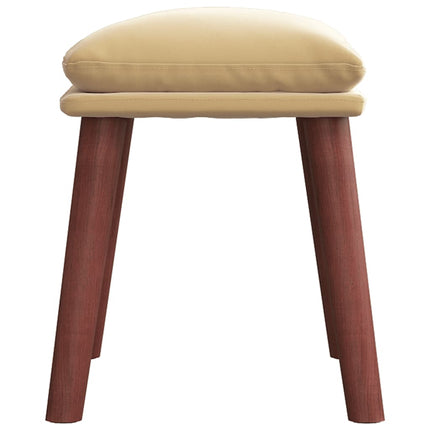 Fotpall gräddvit 45x29,5x35 cm sammet