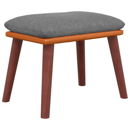 Fotpall ljusgrå 45x29,5x35 cm tyg och konstläder
