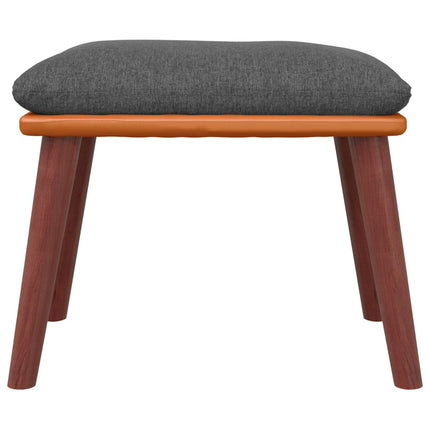 Fotpall mörkgrå 45x29,5x35 cm tyg och konstläder