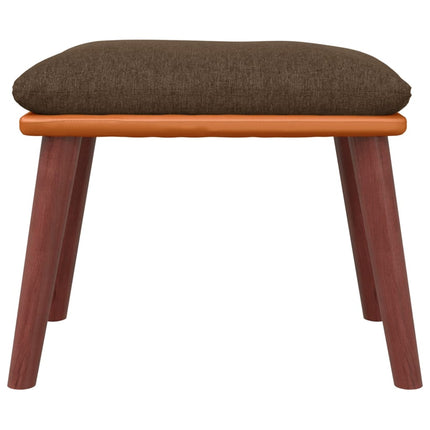 Fotpall brun 45x29,5x35 cm tyg och konstläder