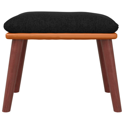 Fotpall svart 45x29,5x35 cm tyg och konstläder