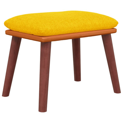 Fotpall senapsgul 45x29,5x35 cm tyg och konstläder