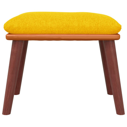 Fotpall senapsgul 45x29,5x35 cm tyg och konstläder