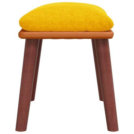 Fotpall senapsgul 45x29,5x35 cm tyg och konstläder
