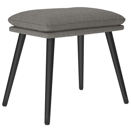 Fotpall ljusgrå 45x29,5x35 cm tyg