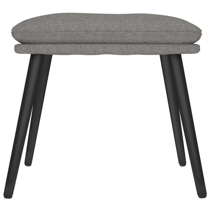 Fotpall ljusgrå 45x29,5x35 cm tyg
