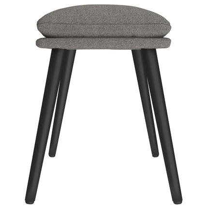 Fotpall ljusgrå 45x29,5x35 cm tyg