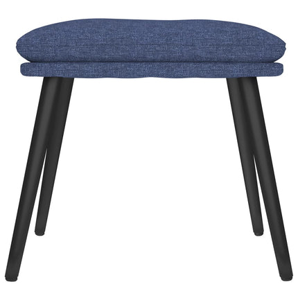 Fotpall blå 45x29,5x35 cm tyg