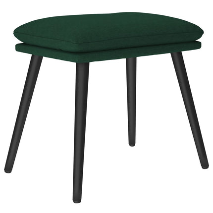 Fotpall mörkgrön 45x29,5x35 cm tyg