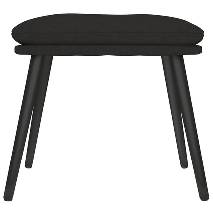 Fotpall svart 45x29,5x35 cm tyg