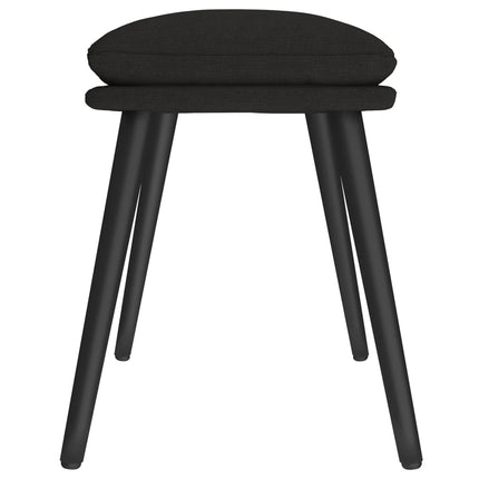 Fotpall svart 45x29,5x35 cm tyg