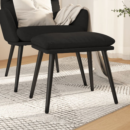 Fotpall svart 45x29,5x35 cm tyg