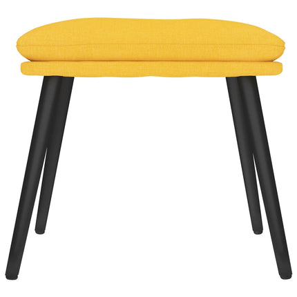Fotpall senapsgul 45x29,5x35 cm tyg