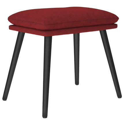 Fotpall vinröd 45x29,5x35 cm tyg
