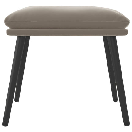 Fotpall ljusgrå 45x29,5x35 cm sammet