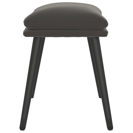 Fotpall mörkgrå 45x29,5x35 cm sammet