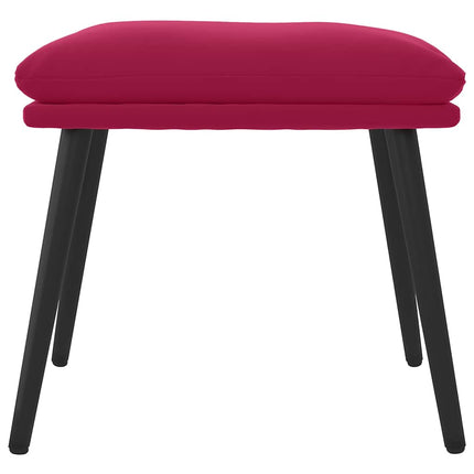 Fotpall vinröd 45x29,5x35 cm sammet