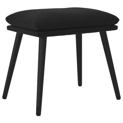 Fotpall svart 45x29,5x35 cm sammet