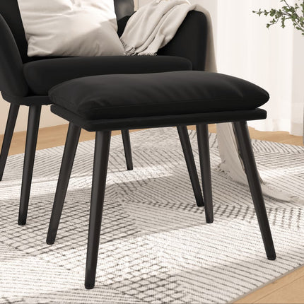 Fotpall svart 45x29,5x35 cm sammet