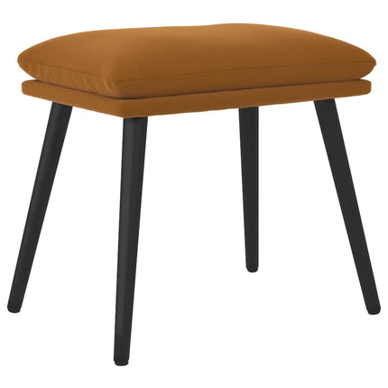 Fotpall brun 45x29,5x35 cm sammet