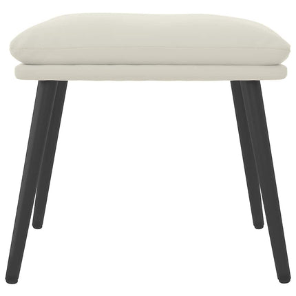 Fotpall gräddvit 45x29,5x35 cm sammet