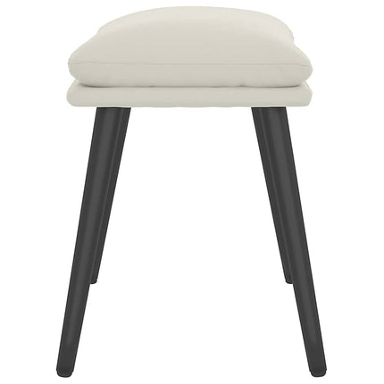 Fotpall gräddvit 45x29,5x35 cm sammet