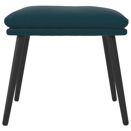 Fotpall blå 45x29,5x35 cm sammet
