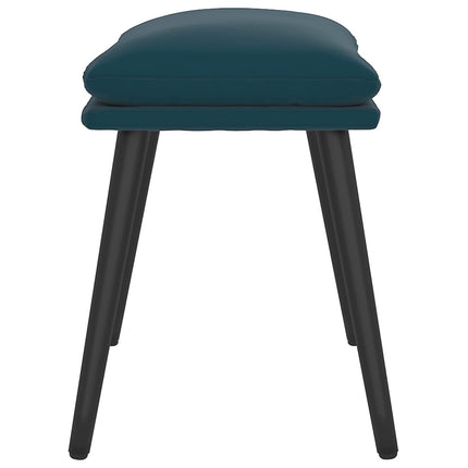 Fotpall blå 45x29,5x35 cm sammet