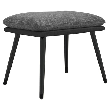 Fotpall ljusgrå 45x29,5x35 cm tyg och konstläder