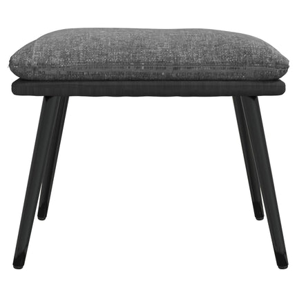 Fotpall ljusgrå 45x29,5x35 cm tyg och konstläder