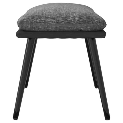 Fotpall ljusgrå 45x29,5x35 cm tyg och konstläder