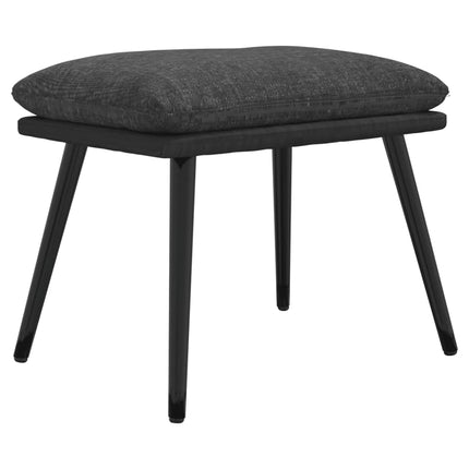 Fotpall mörkgrå 45x29,5x35 cm tyg och konstläder