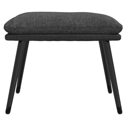 Fotpall mörkgrå 45x29,5x35 cm tyg och konstläder
