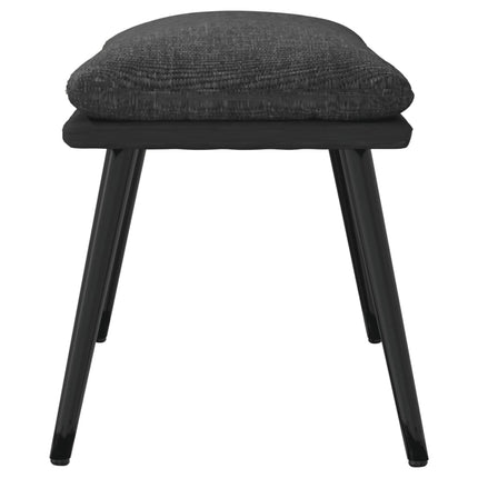 Fotpall mörkgrå 45x29,5x35 cm tyg och konstläder