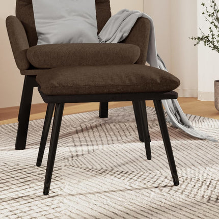 Fotpall brun 45x29,5x35 cm tyg och konstläder